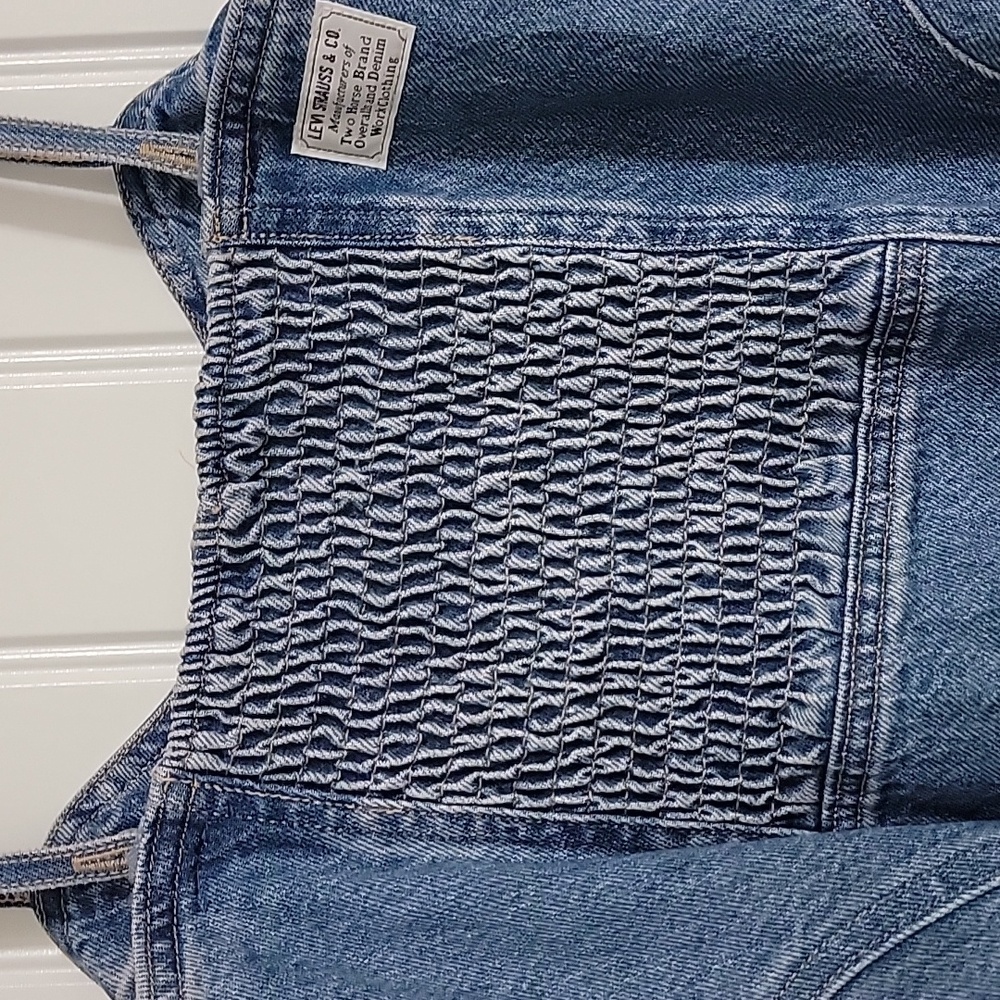 Levi's Malene bustier button front denim dress Sz S NWT - Picture 6 of 10